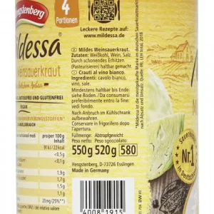 Hengstenberg Mildessa Weinsauerkraut Mild 12