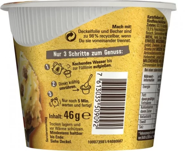 Maggi 5 Minuten Terrine Kartoffelbrei Mit Fleischklößchen 6