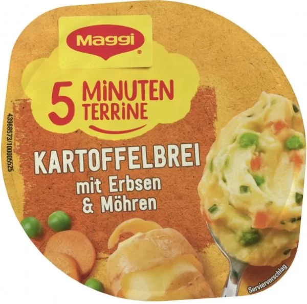 Maggi 5 Minuten Terrine Kartoffelbrei Mit Erbsen & Möhren 4