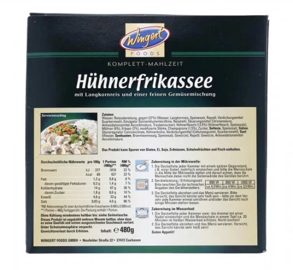 Wingert Foods Hühnerfrikassee 3