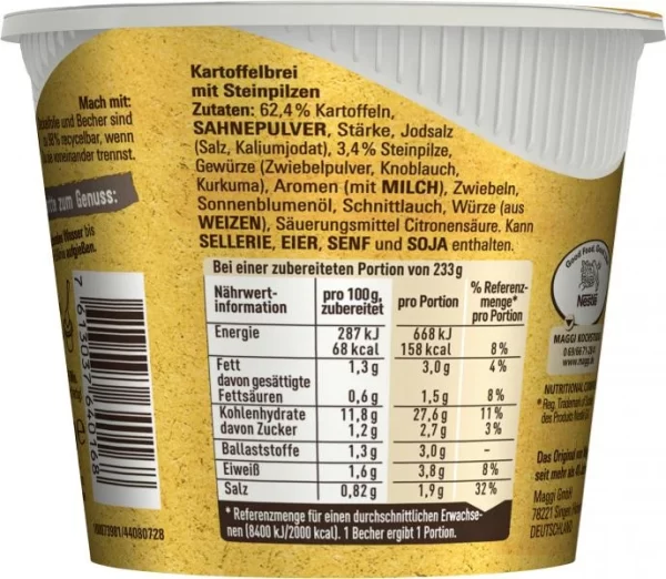 Maggi 5 Minuten Terrine Kartoffelbrei Mit Steinpilzen 5