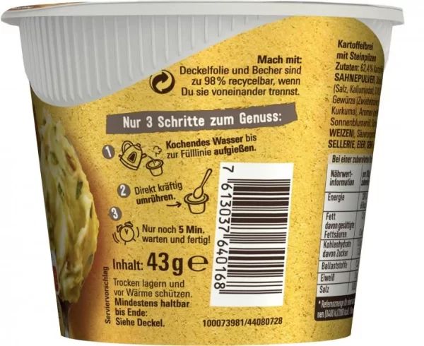 Maggi 5 Minuten Terrine Kartoffelbrei Mit Steinpilzen 6