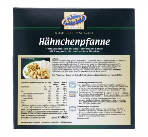 Wingert Foods Hähnchenpfanne 3