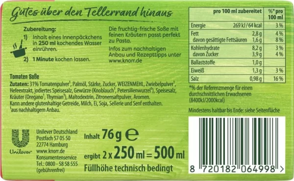 Knorr Tomaten Soße 3